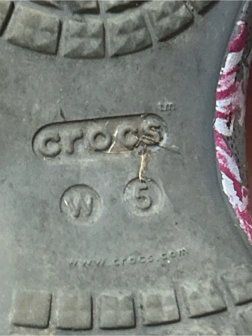 Crocs Women’s Floral Slingback Casual Flats Pink Gray Size 5